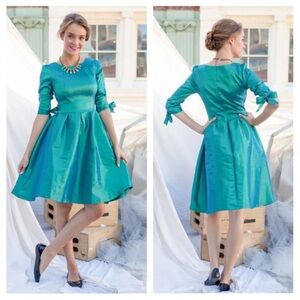 Shabby Apple Nutcracker Dress Bow Coquette Christmas Holiday Wedding Cocktail XS